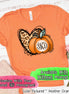 Leopard Heart and Fall Monogram Pumpkin Tee