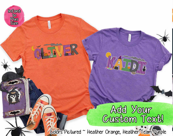 Personalized Doodle Letters  Halloween Tee