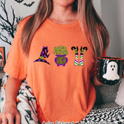 Monogram Witch Icons Halloween Tee