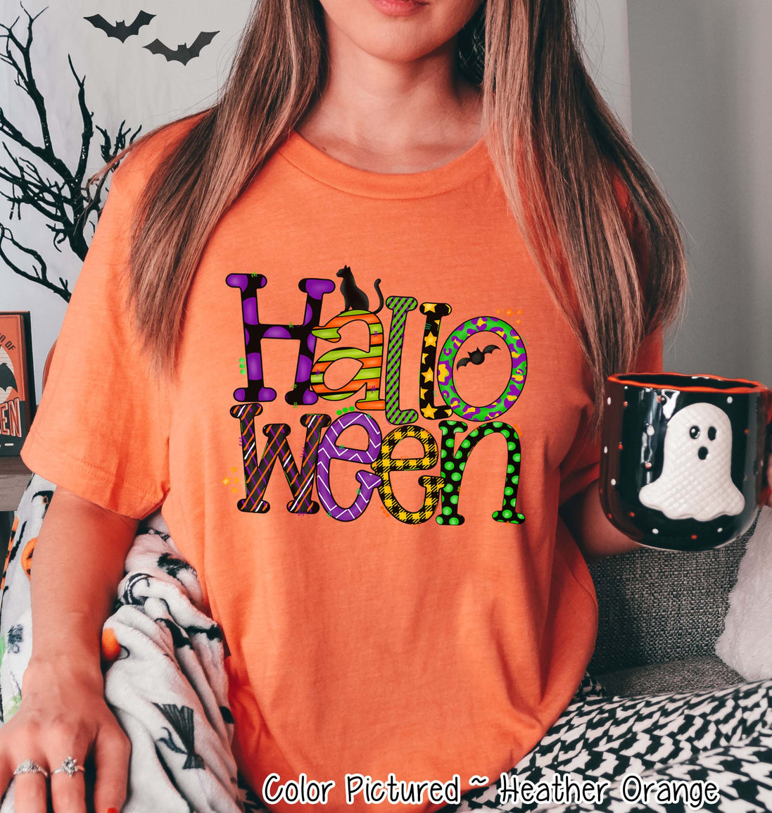 Halloween Doodle Letters Halloween Tee