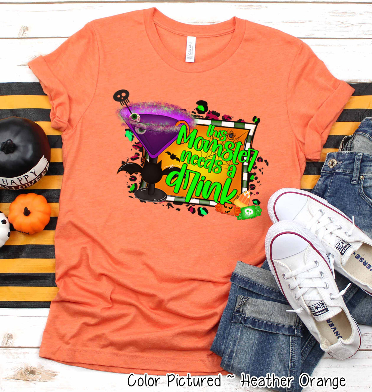 This Momster Needs A Drink Halloween Tee