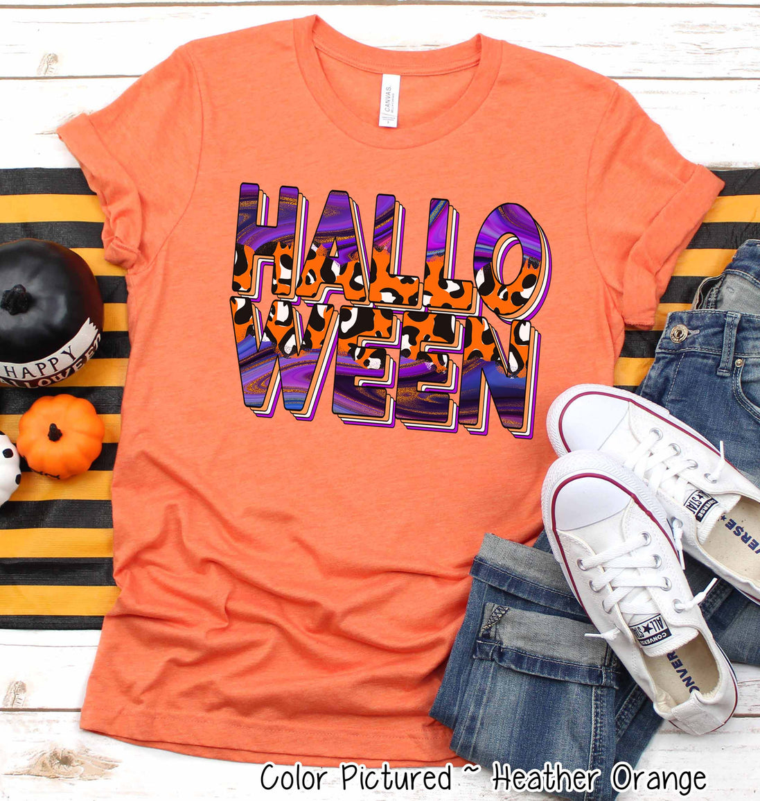 Swirl Leopard Halloween Tee