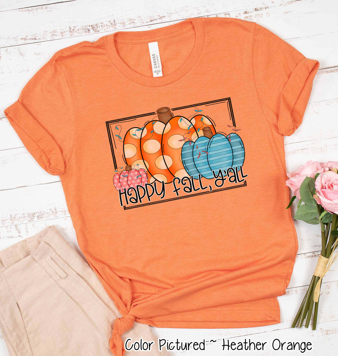 Happy Fall Yall Pumpkin Trio Fall Tee