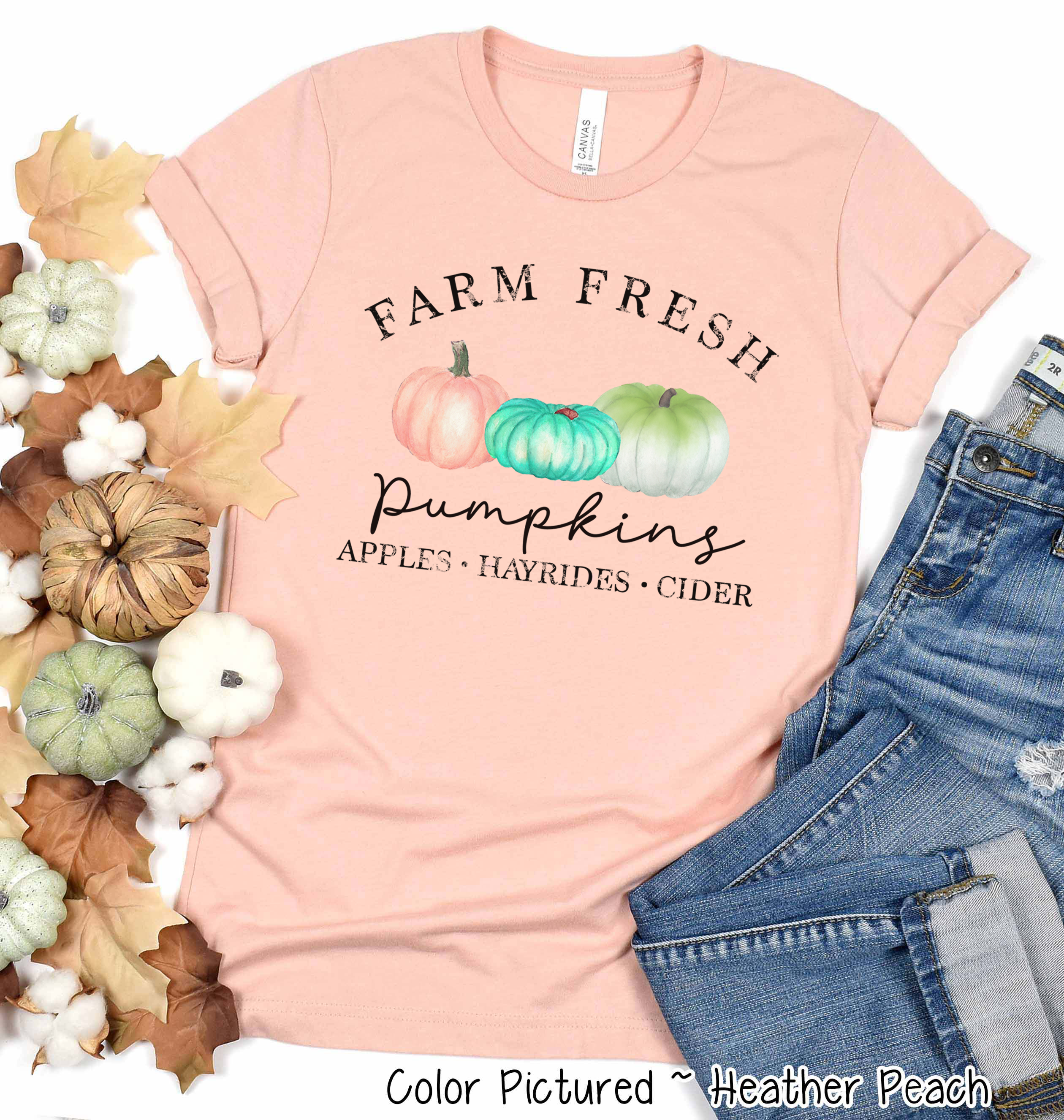 Farm Fresh Pumpkins Distressed Fall Tee
