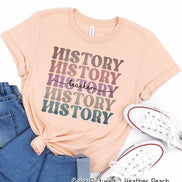 Custom Retro Mirror School Teacher Subject Tee
