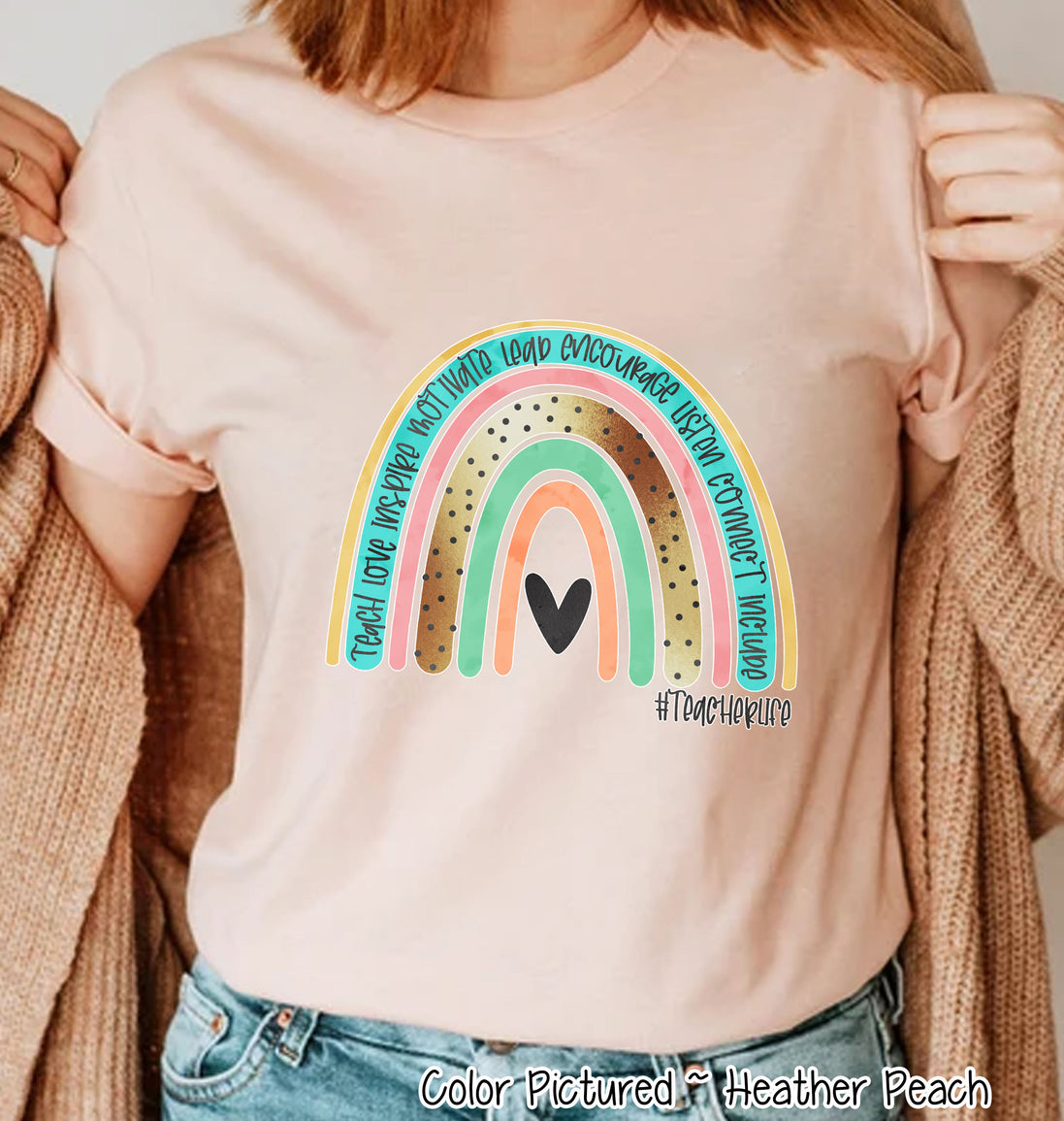 Rainbow Teacher Life Tee