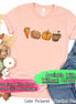 Monogram Pie Turkey Pumpkin Latte Thanksgiving Fall Tee