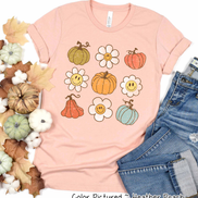 Retro Pumpkins & Daisys Fall Tee