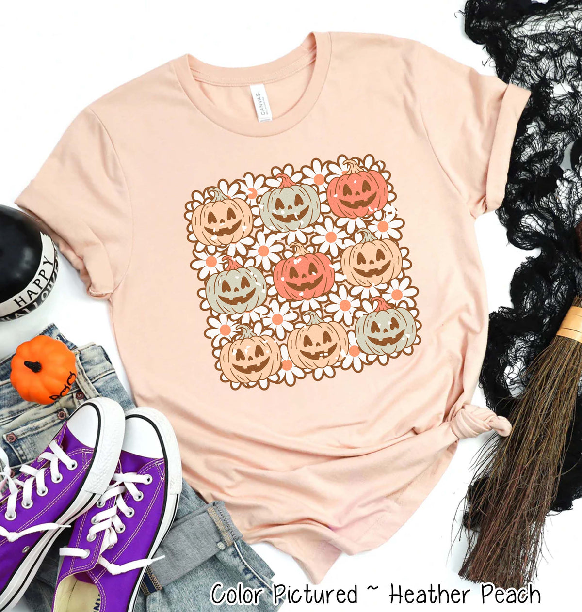 Retro Pumpkins Halloween Tee