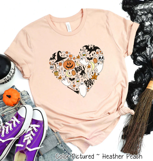 Cute Icon Heart Halloween Tee