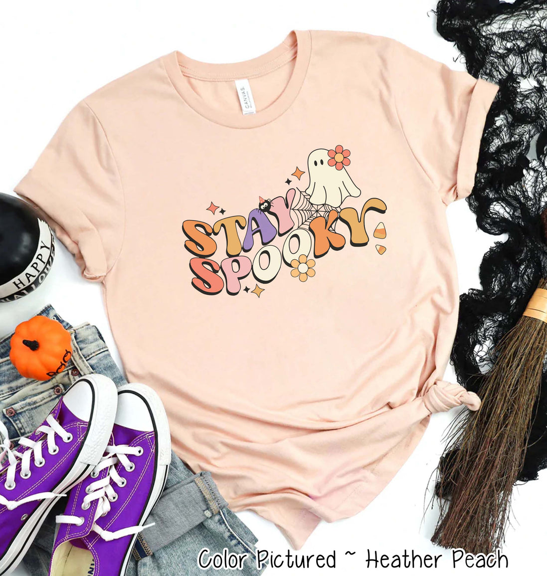 Retro Stay Spooky Halloween Tee