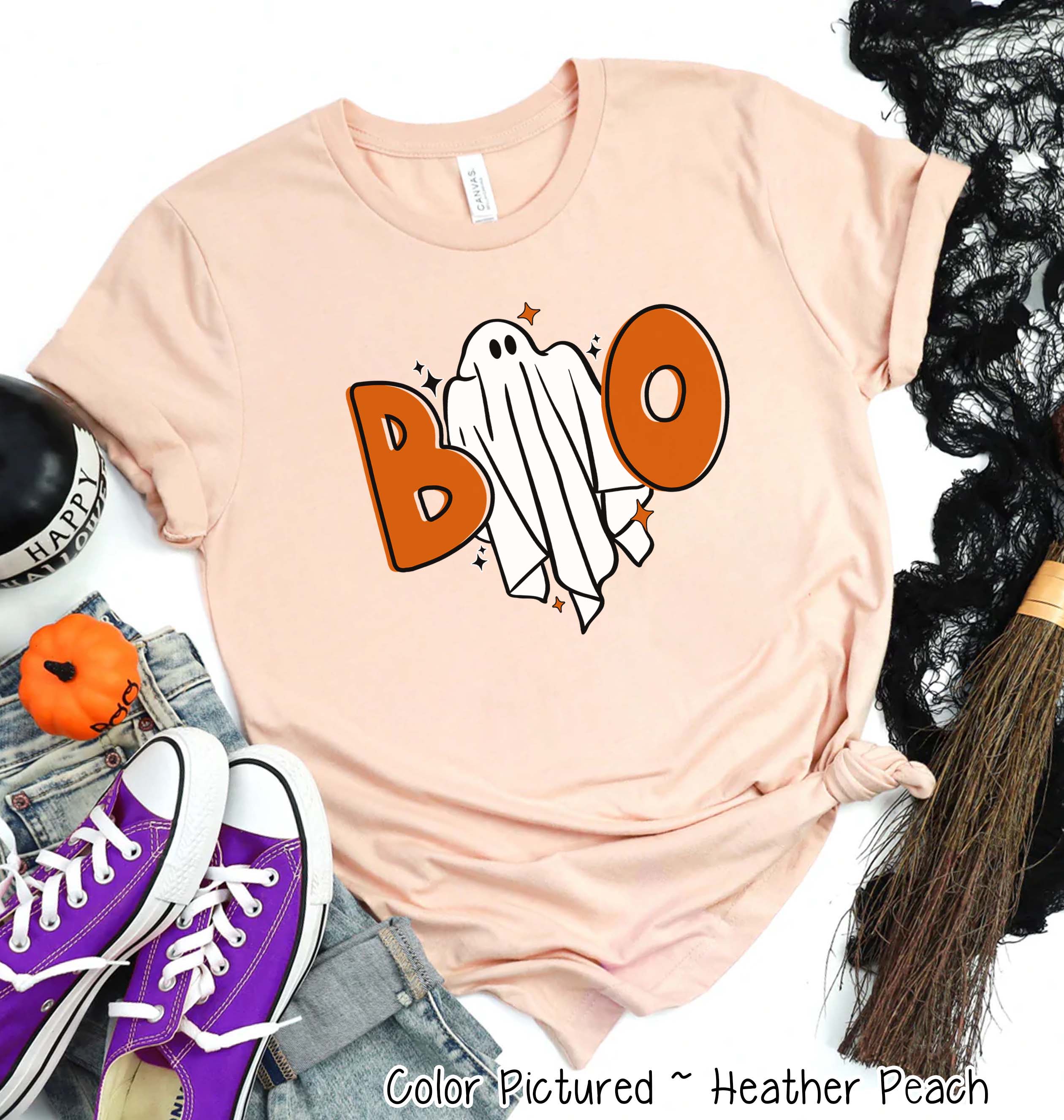 Boo Ghost Halloween Tee