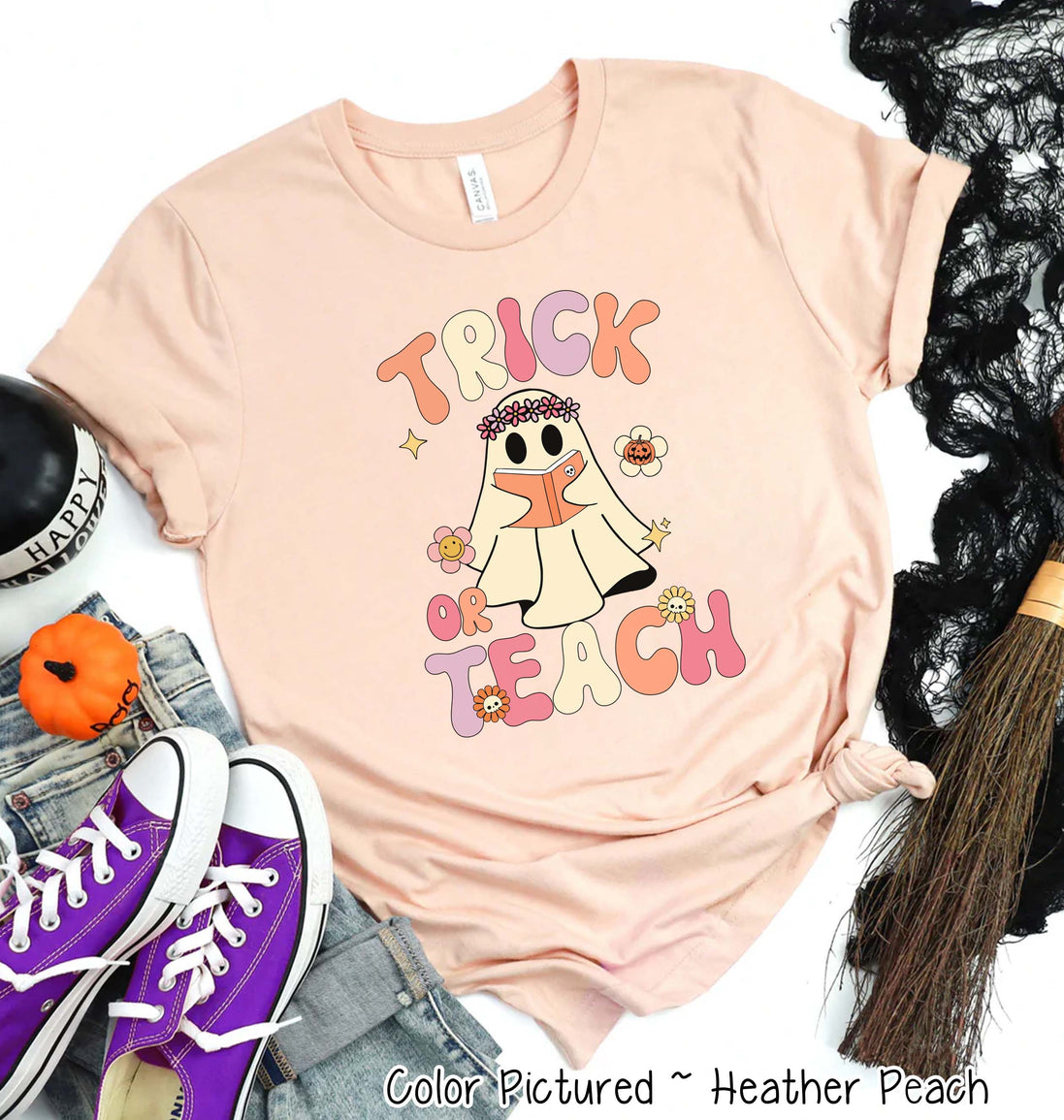 Trick or Teach Teacher Halloween Tee