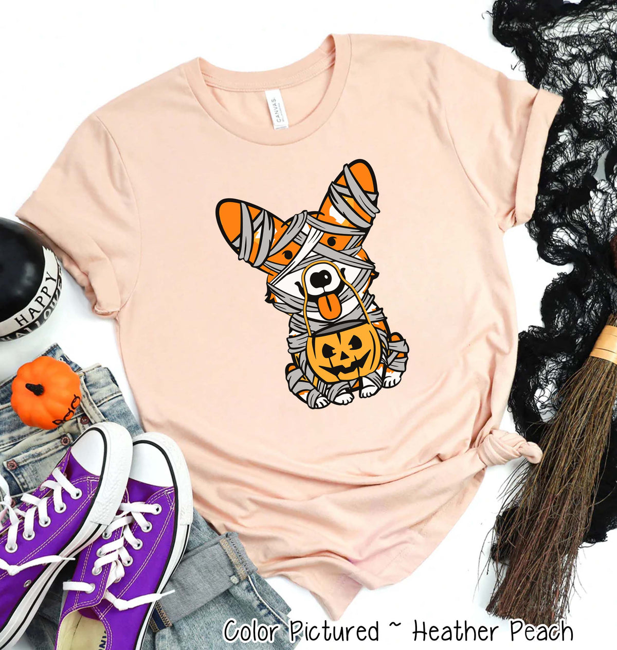 Corgi Dog Lover Halloween Tee