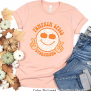 Retro Pumpkin Spice Smile Fall Tee