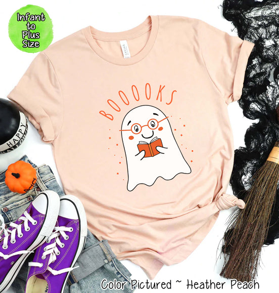 Booooooks Boy Ghost Halloween Tee