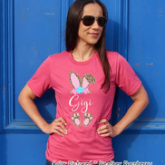 Cheetah Leopard Print Bunny Ears with Gigi Easter Tee