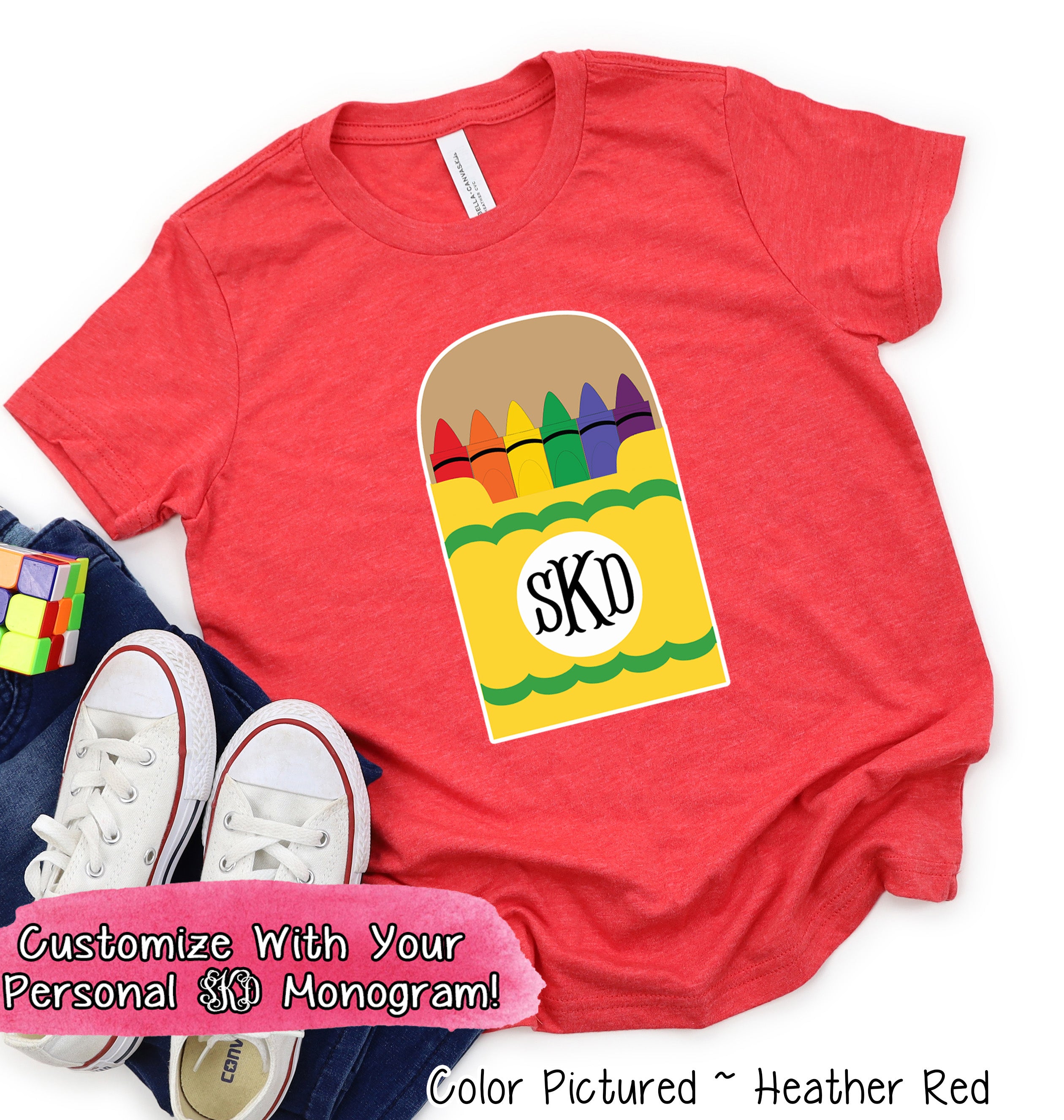 Monogram Primary Crayon Tee