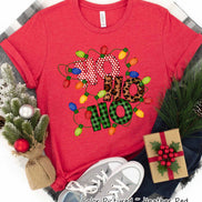 Ho Ho Ho Lights Christmas Tee