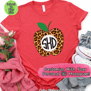 Monogram Leopard Apple Tee