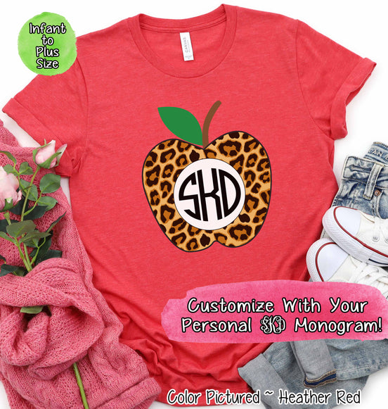 Monogram Leopard Apple Tee