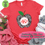 Monogram Zebra Apple Tee