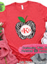 Monogram Zebra Apple Tee