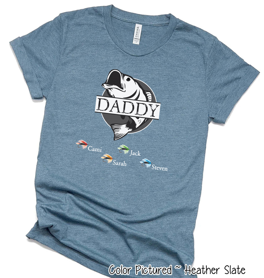 Custom Dad-Father-Papa-Grandpa Fish Tee