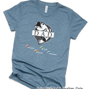 Custom Dad-Father-Papa-Grandpa Fish Tee