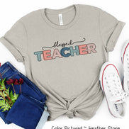 Distress Blessed Teacher Tee