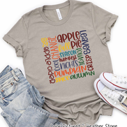 Fall Word Collage Tee