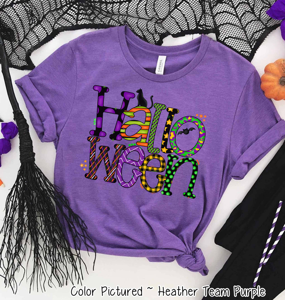 Halloween Doodle Letters Halloween Tee