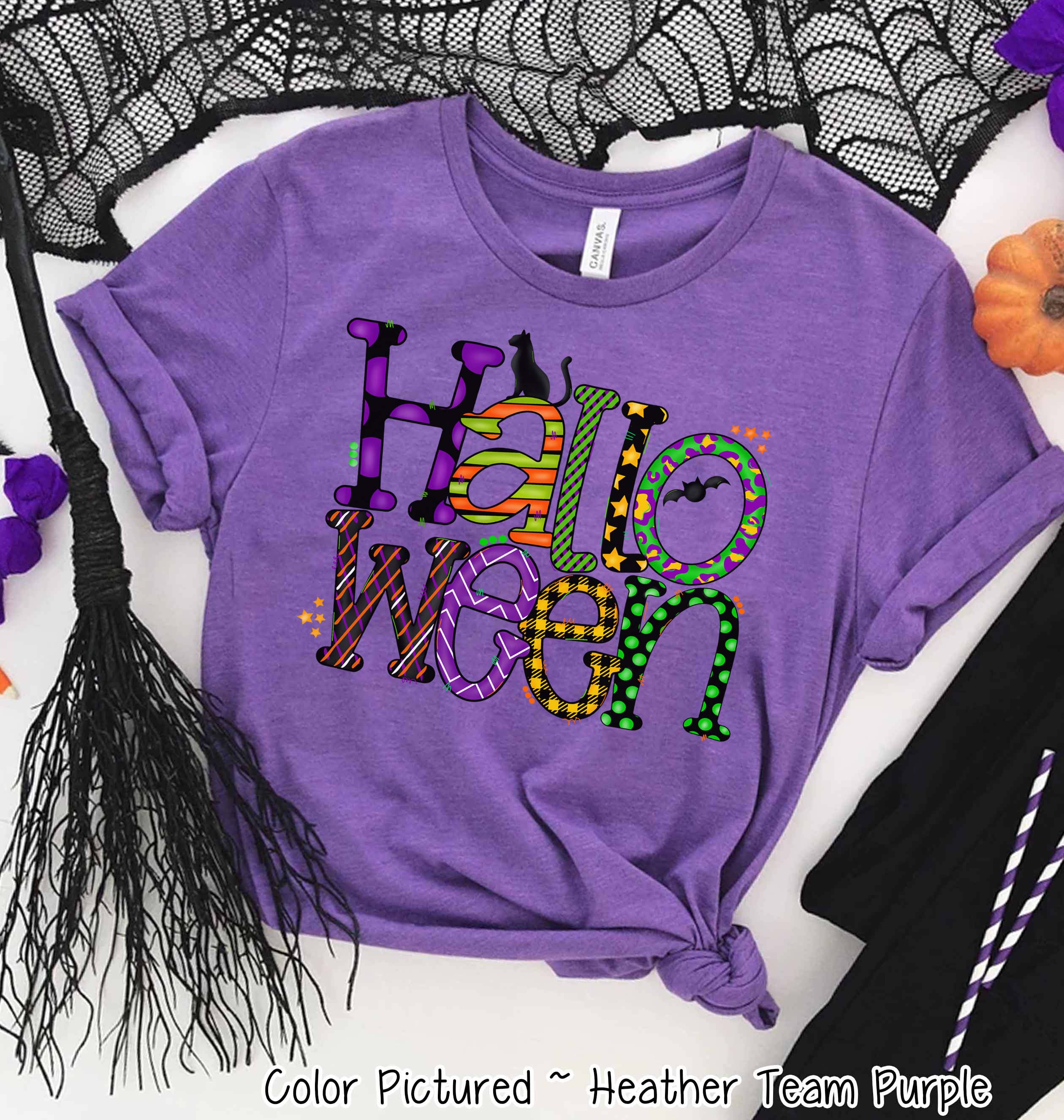 Halloween Doodle Letters Halloween Tee