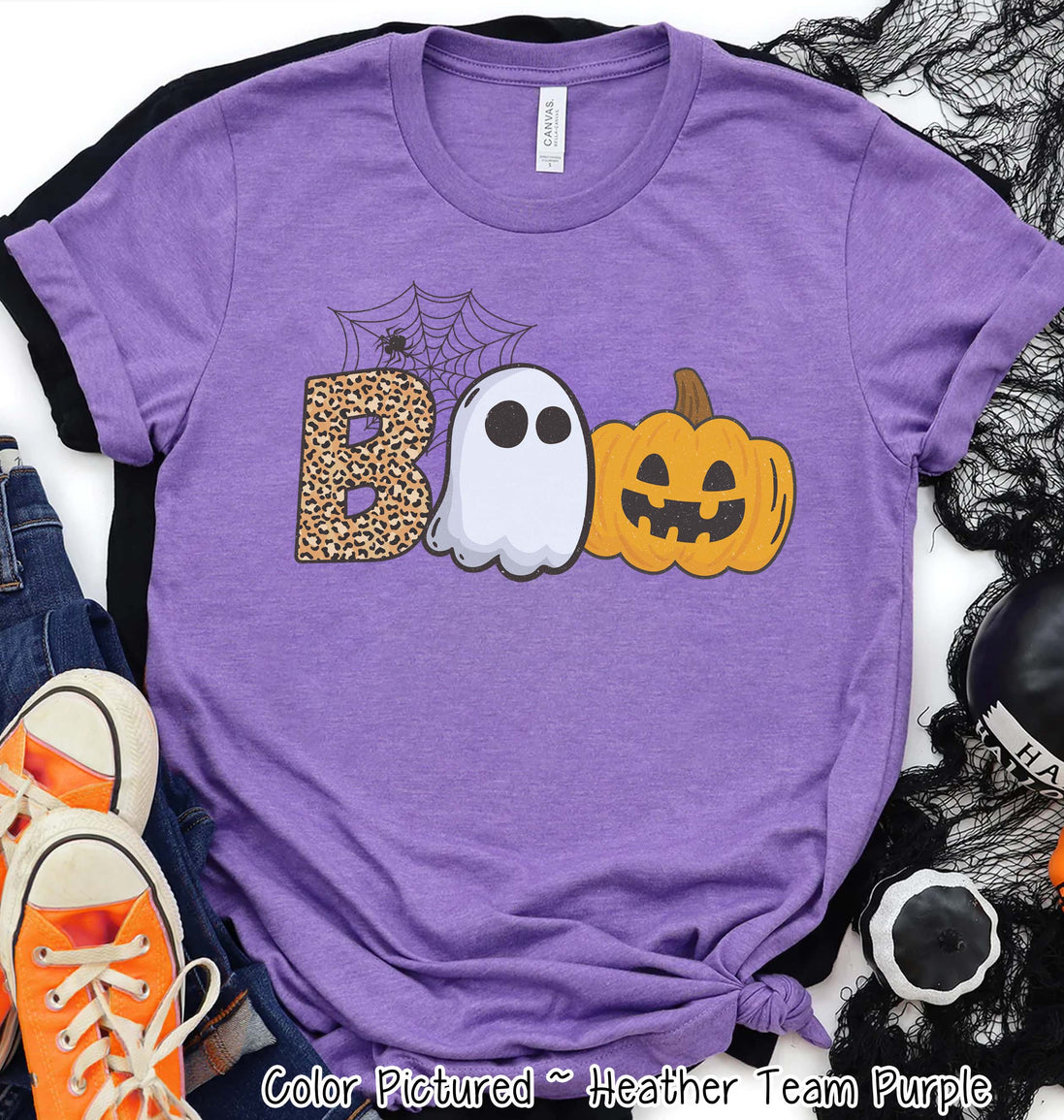 Boo Ghost Pumpkin Halloween Tee