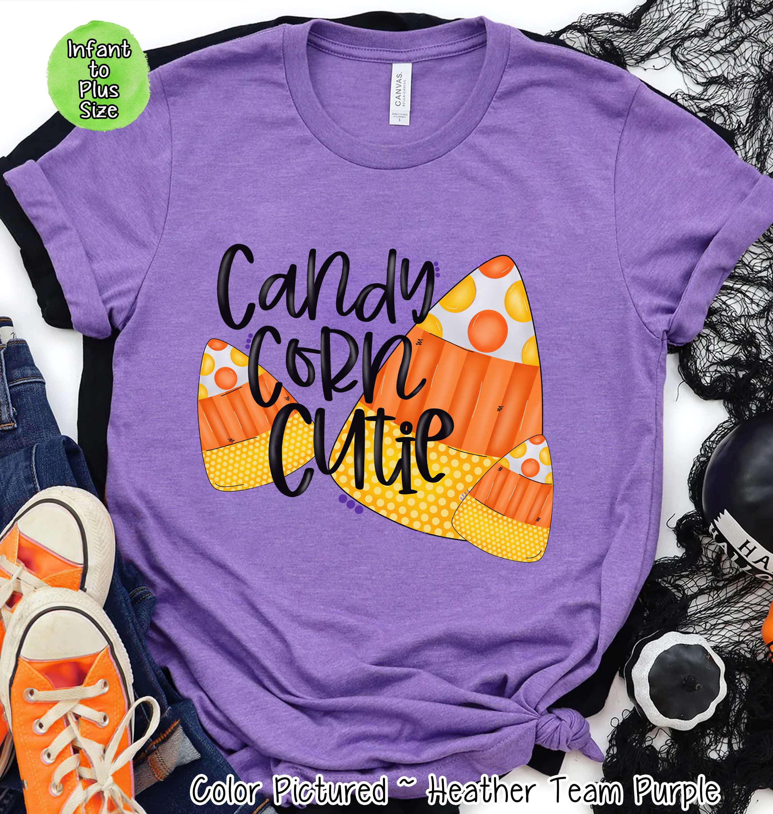 Candy Corn Cutie Trio Halloween Tee