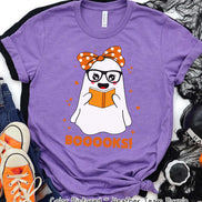 Booooooks Girl Ghost Halloween Tee