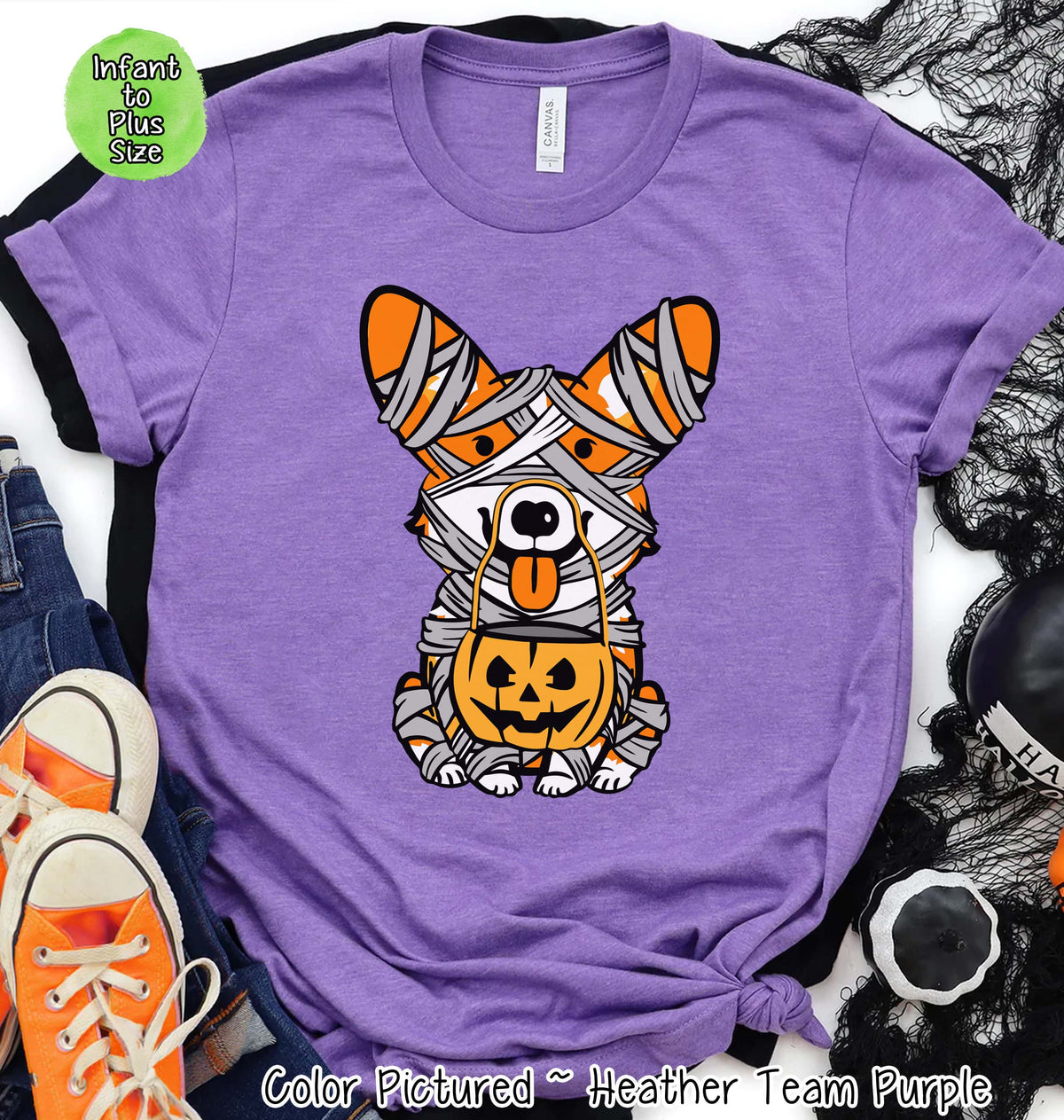 Corgi Dog Lover Halloween Tee
