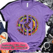 Big Monogram Tie Die Halloween Tee