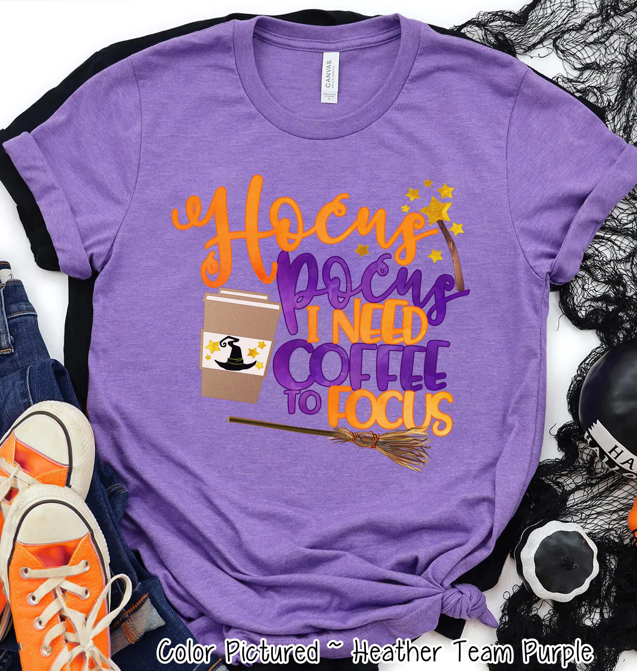 Hocus Pocus I need Coffee To Focus Halloween Tee