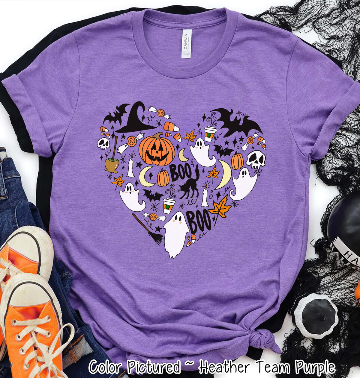 Cute Icon Heart Halloween Tee