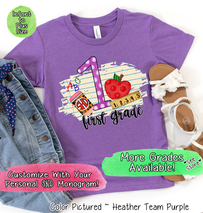 Monogram 1st Grade Tee