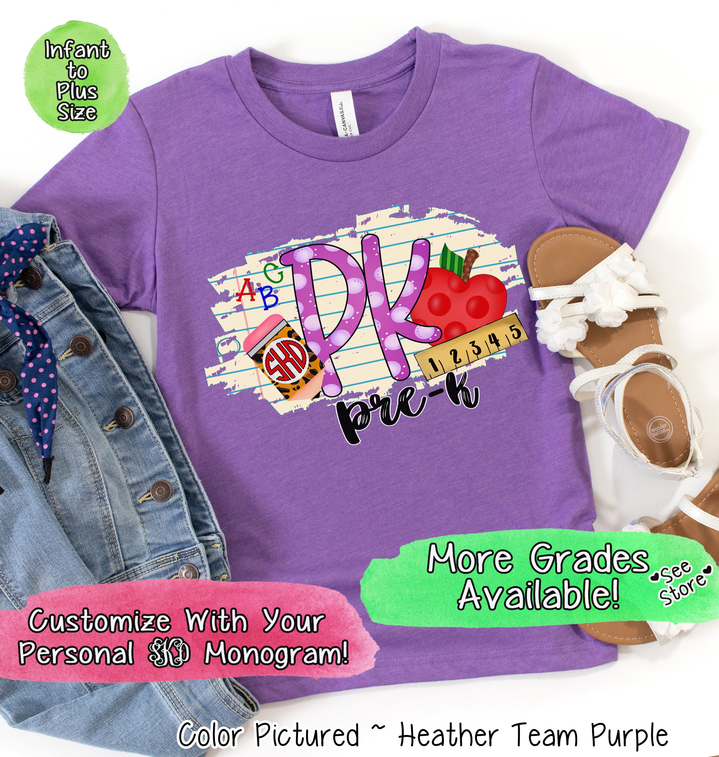 Monogram Pre K Tee