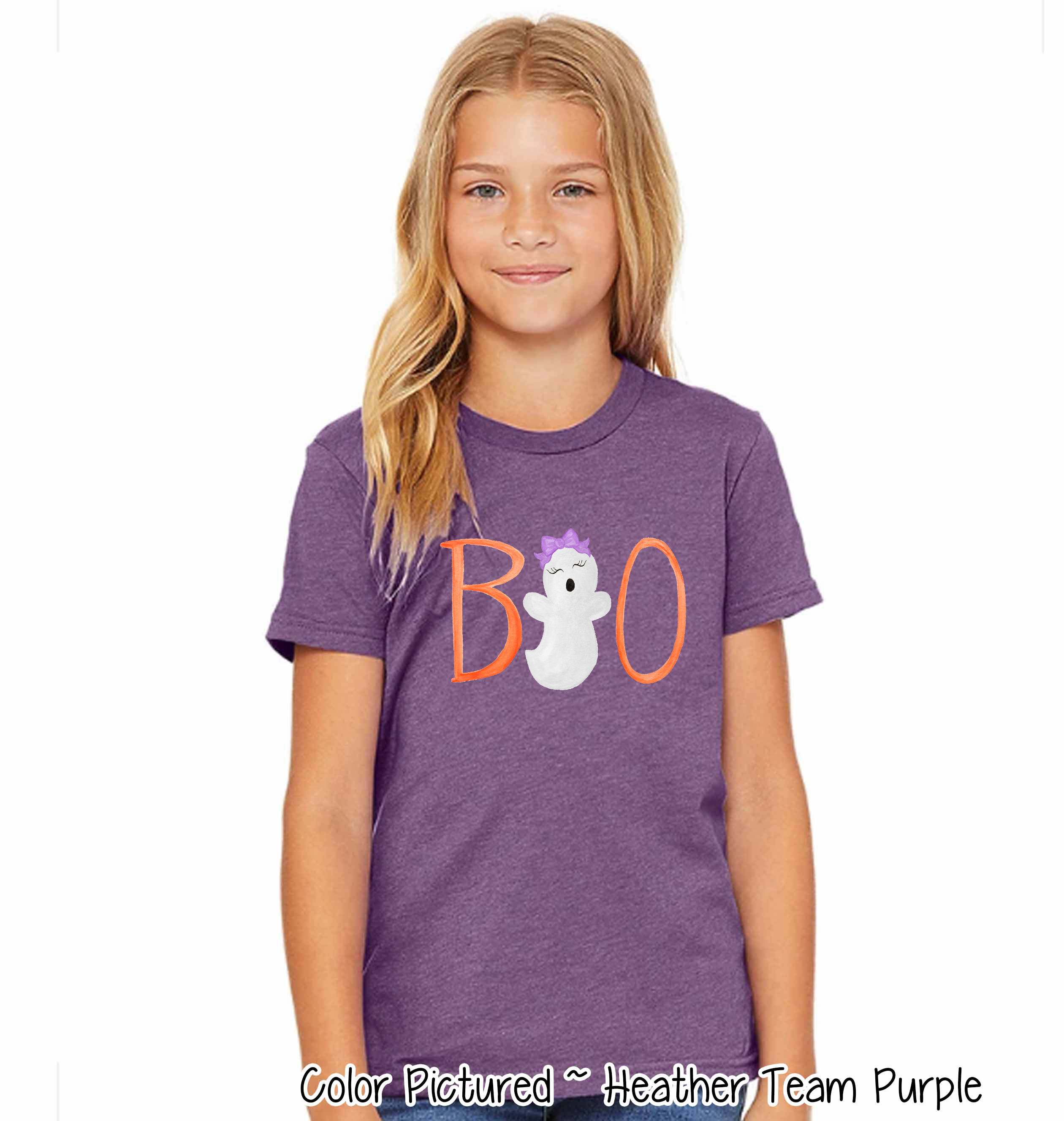 Boo Girl Youth, Toddler, Infant Halloween Tee