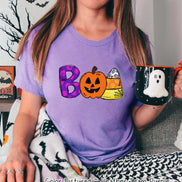 Boo Pumpkin Doodle Halloween Tee