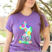 Monogram Fun Polka Dot Easter Bunny Tee