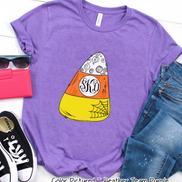 Monogrammed Candy Corn Graphic Tee