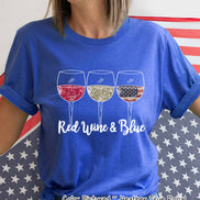 Red Wine & Blue Patriotic Tee