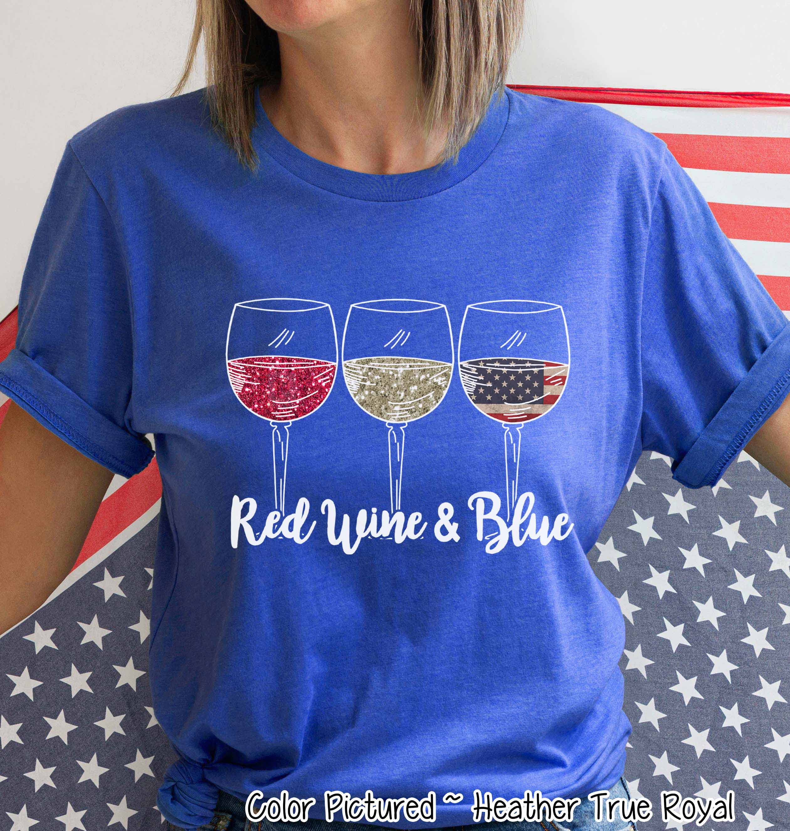Red Wine & Blue Patriotic Tee