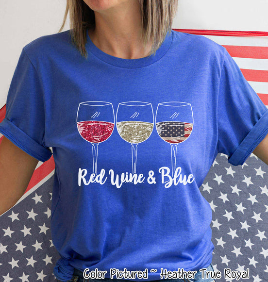 Red Wine & Blue Patriotic Tee