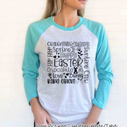 Easter Word Art ~ Subway Art Raglan Tee